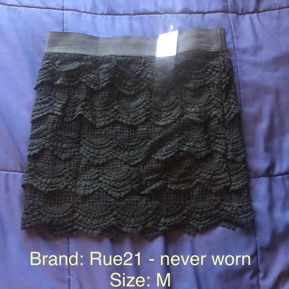 Black lace skirt